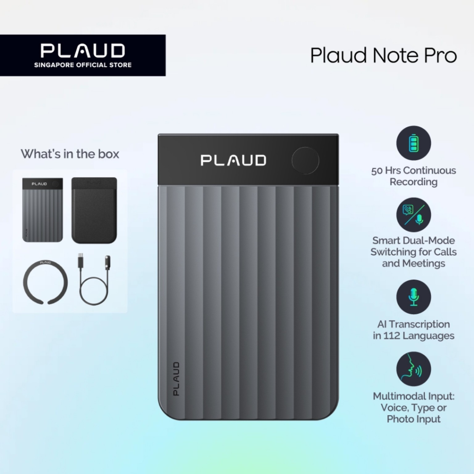 PLAUD Note Pro smart AI note taker from PLAUD Singapore Official Store