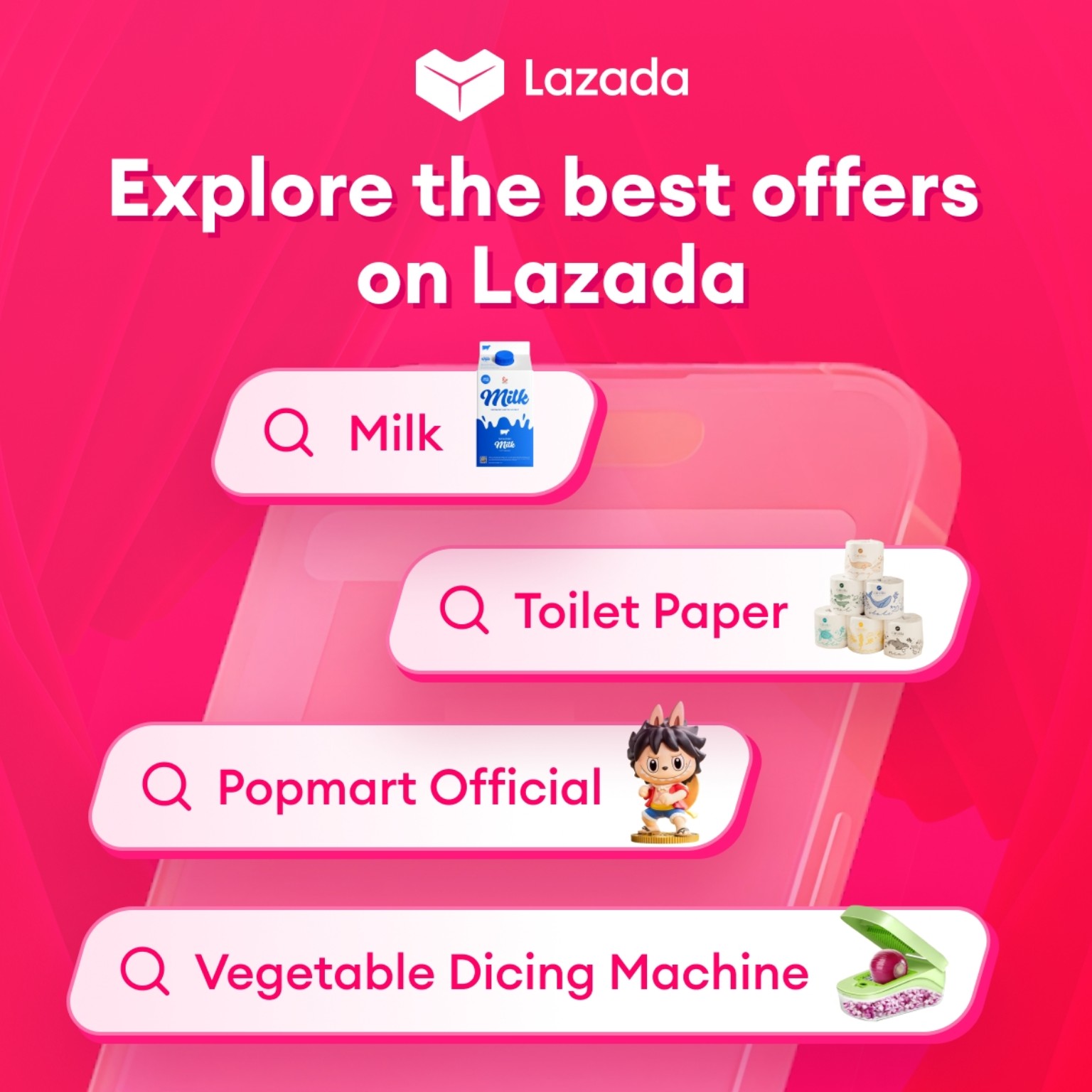 Lazada promotional artwork: explore the best offers on Lazada